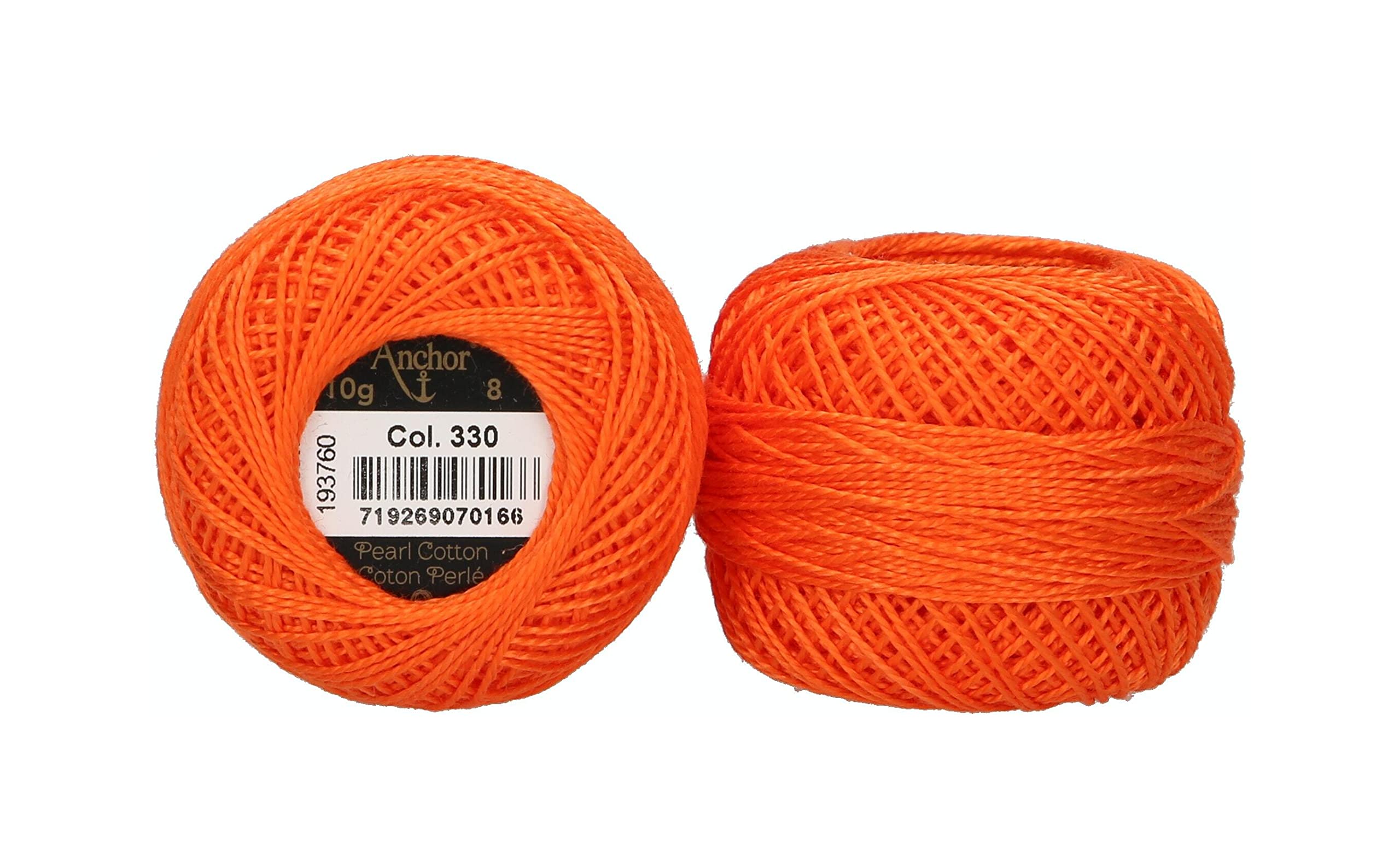 ANCHOR Pearl Yarn, Thickness: 8, Packaging: 10G, Running Length: 82M koralle Embroidery Threads