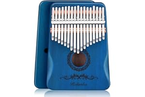 FLYOTT Kalimba Thumb Piano 17 Keys, Finger Piano Musical Instruments, Mbira Music Kids Gifts Adult Beginners Hand Pianos (Blue)