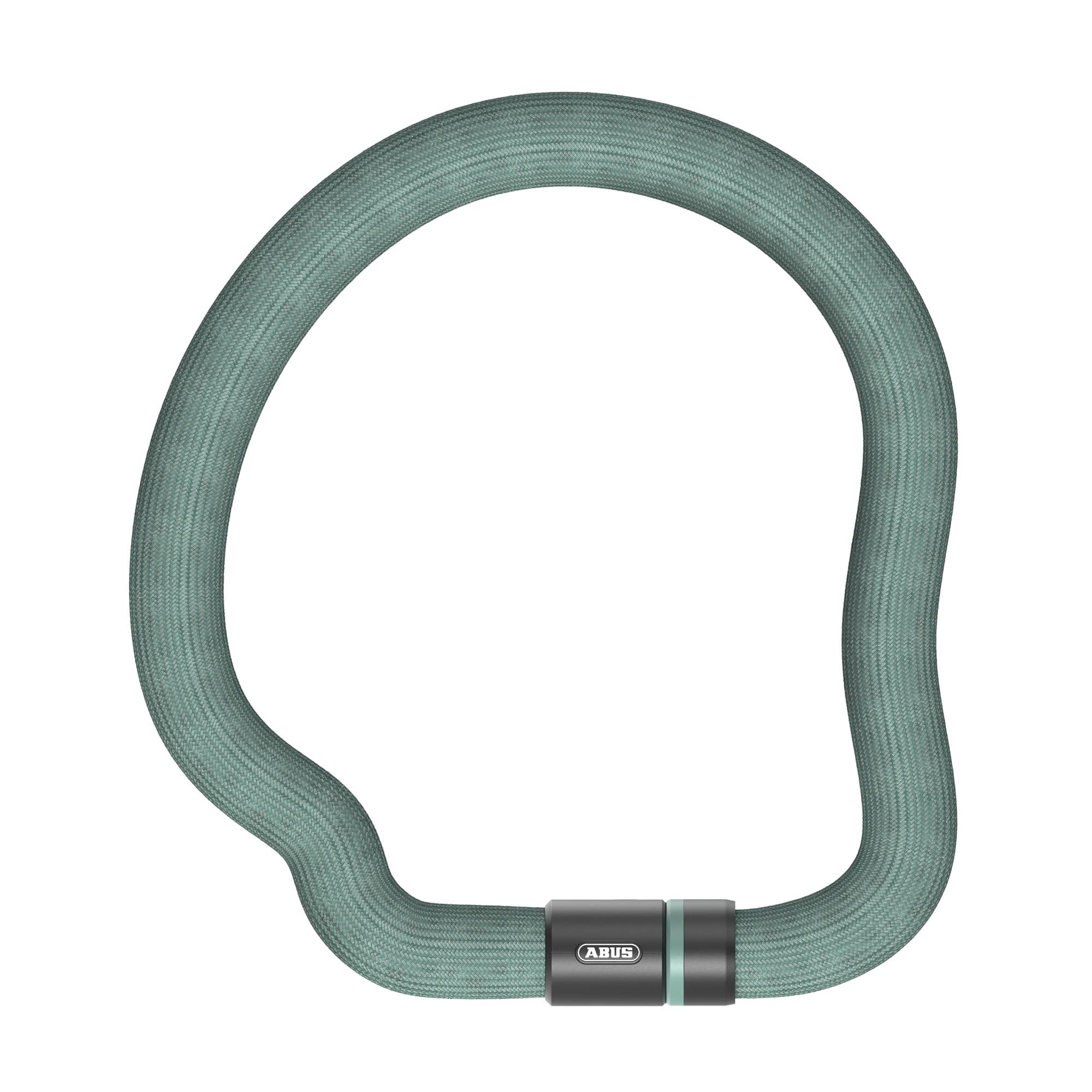 ABUS Chain Lock Goose Lock 4204K - Flexible, Rattle-Free Bicycle Lock Made of Hardened Steel - 4 mm Thick Steel Chain, 28 mm Total Diameter - 110 cm Long - with Key - Light Green