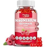 Magnesium Glycinate Gummies 500mg | Relaxation Calm Magnesium Gummies | Sugar-Free | Non-GMO | Gluten-Free | Vegan-Friendly for Adults & Kids (60 Raspberry Gummies)