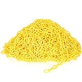 Keasue Plastic Chain Links, 200Ft Yellow Plastic