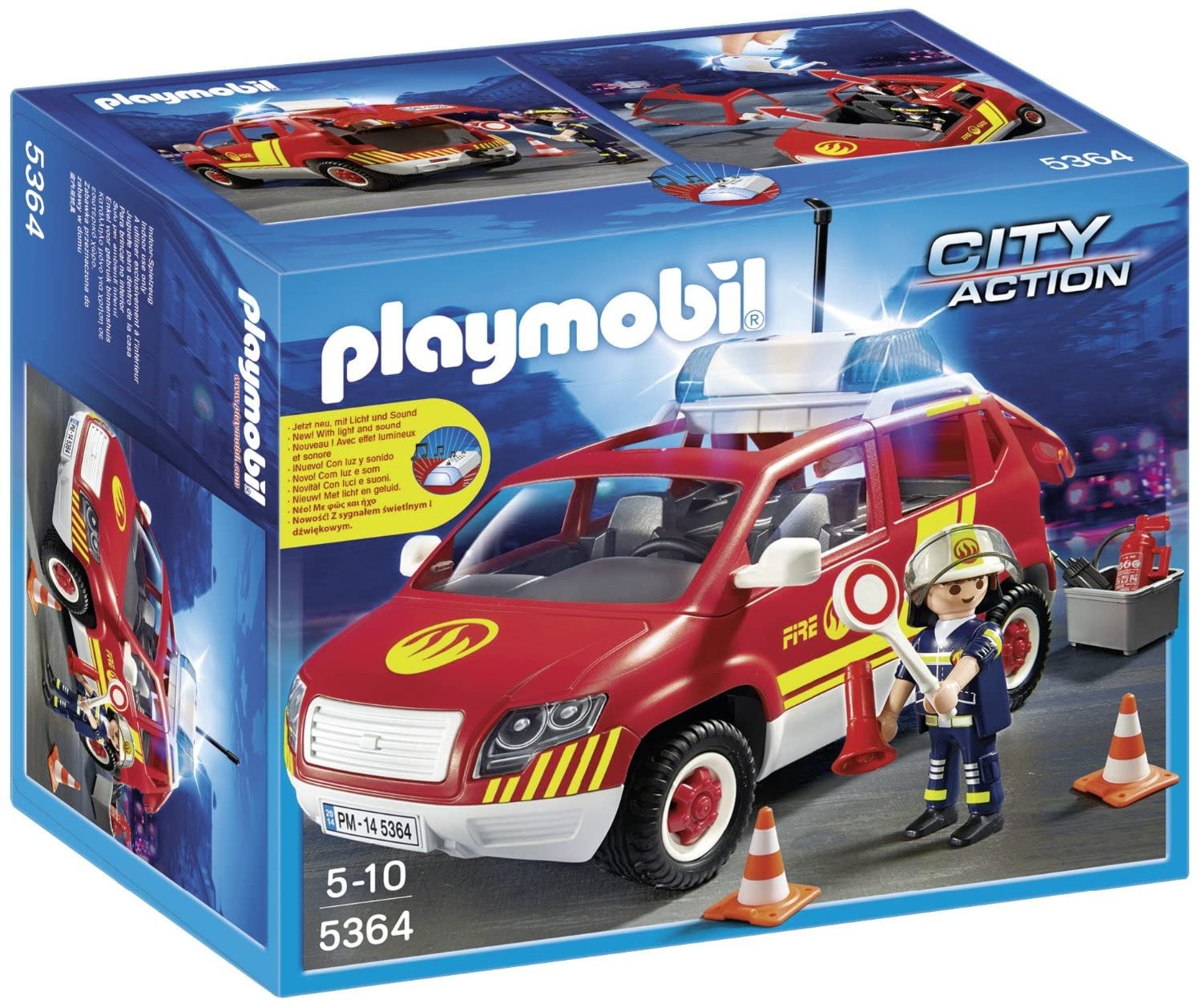 Playmobil City Action Fire Brigade car with Lights