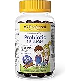 Preferred Nutrition Kids Probiotic 1 Billion CFU, Mixed Berry, 50 Gummies, Helps Support Intestinal Health, Shelf-Stable, Sui