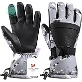 Pnosnesy Ski Gloves, Warmest Waterproof and Breathable Snow Gloves for Cold Weather, Fits Both Men & Women,for Parent Child Outdoor