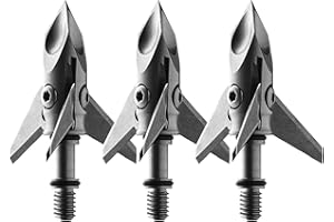 RAMCAT 100 Grain Single Bevel Blade Broadheads (3 Pack), Small, Silver, One Size (73550)