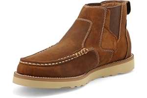 Twisted X Men's 4" Chelsea Wedge Sole Boot, Moc Toe