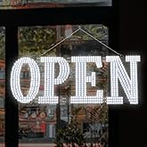 Led Open Signs for Business 30x10in Big Open Sign Led w/Remote Control Window Wall Door Store Bar Coffee Salon,ON/OFF Switch White