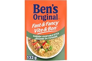 BEN'S ORIGINAL FAST & FANCY Garden Vegetable Style Long Grain Rice Side Dish, 132g pouch