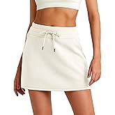 G4Free Smoofit Modal Soft Sweat Skirts for Women - A-Line Drawstring Summer Casual Lounge Short Skirt with Pockets