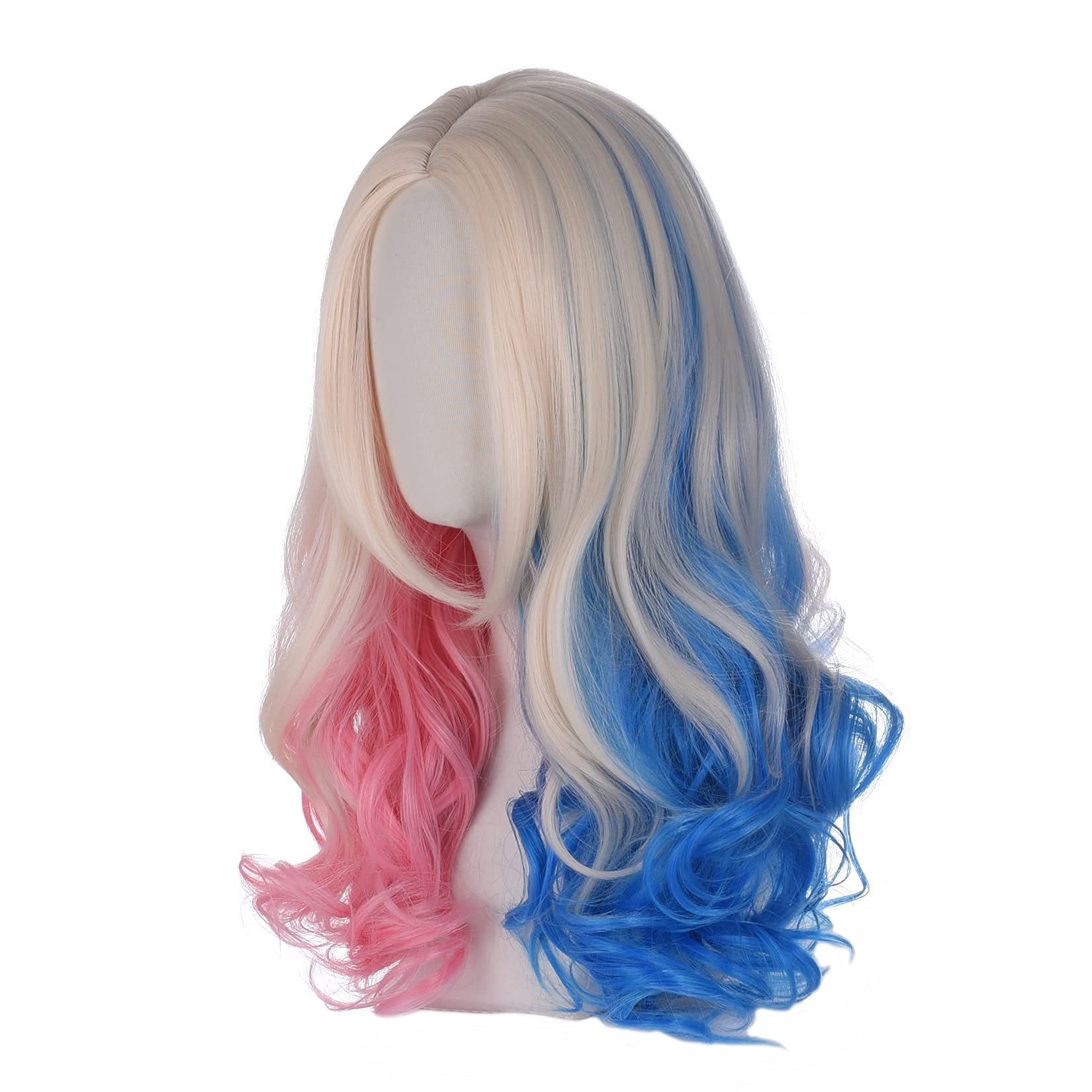 FVCENT 26 Inches Long Loose Curly Mixed Color Women's Cosplay Carnival Wig(Mixed silk)