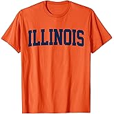 Retro Illinois Tee Vintage Illinois Orange Blue Throwback IL T-Shirt