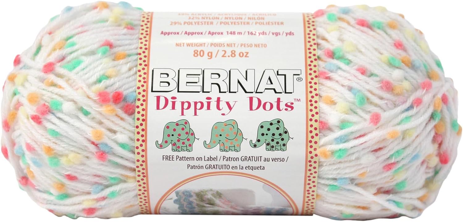 Spinrite Dippity Dots Yarn, White