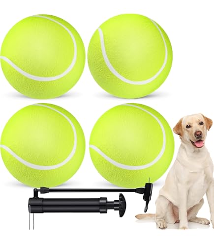 Blueweenly 8 Pack Large Tennis Ball for Dogs 4 Pack 9.5 Giant Dog