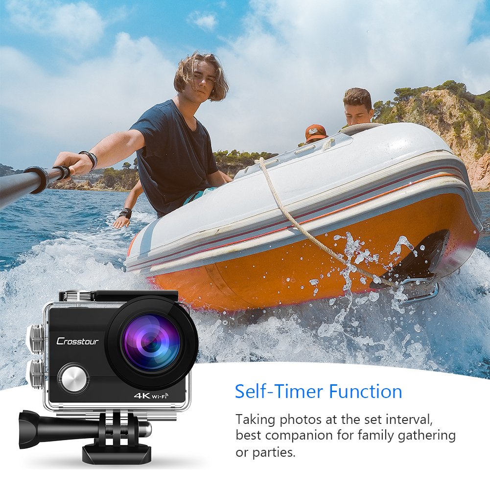 Crosstour Caméra de Sport 4K Wi-Fi Ultra HD Étanche 2 \