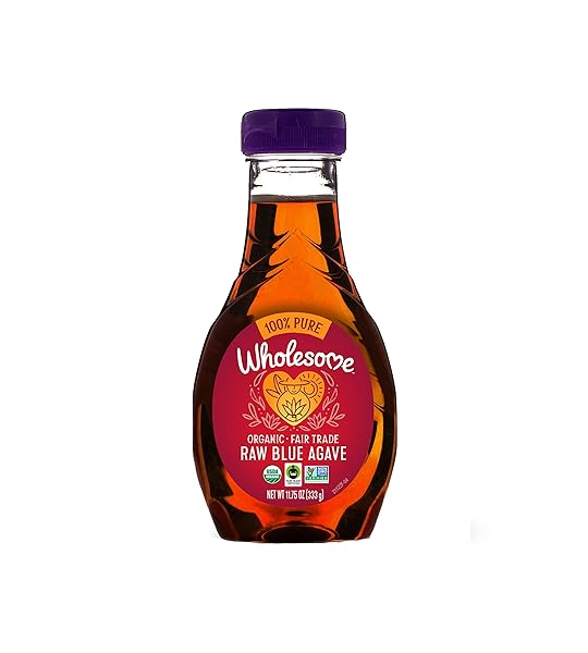 WHOLESOME SWEETENERS 11.75-OUNCE ORGANIC RAW BLUE AGAVE NECTAR,...