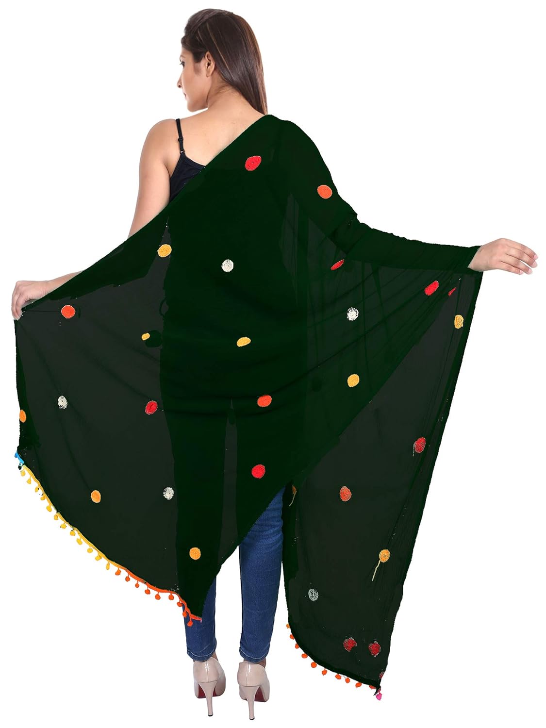 zaributi embroidered dupatta