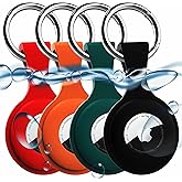 4 Pack AirTag Holder with Keychain - wanchel AirTag case with Anti-Lost Keychain, Protective Air Tag, Item Finders, for for D