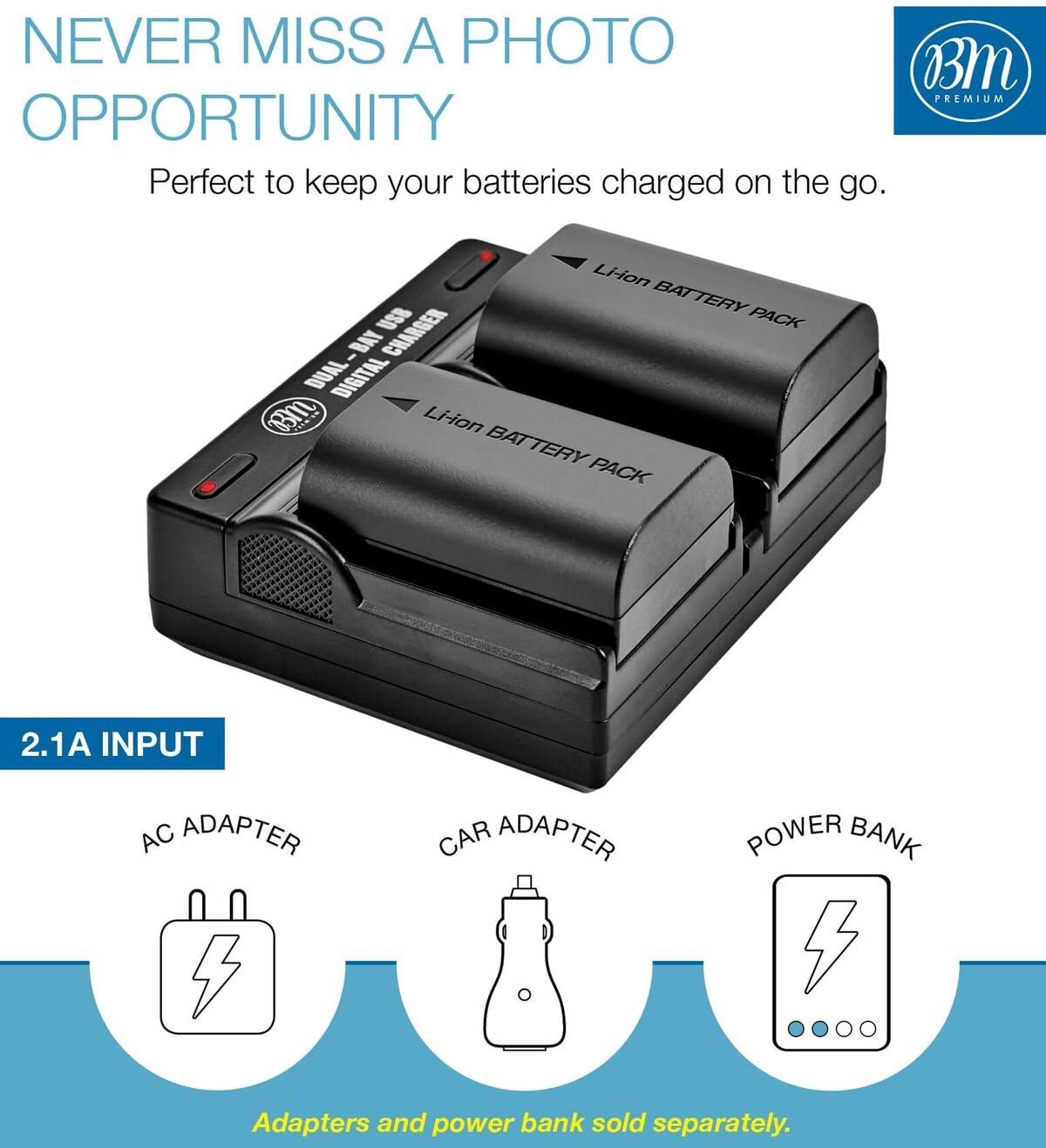 BM 2-Pack of LP-E6N Batteries and Dual Battery Charger for Canon EOS R, EOS R5, EOS 90D, EOS 60D, EOS 70D, EOS 80D, EOS 5D II, 5D III, 5D IV, EOS 6D, EOS 6D II, EOS 7D, EOS 7D II, XC10, XC15 Cameras : Camera & Photo