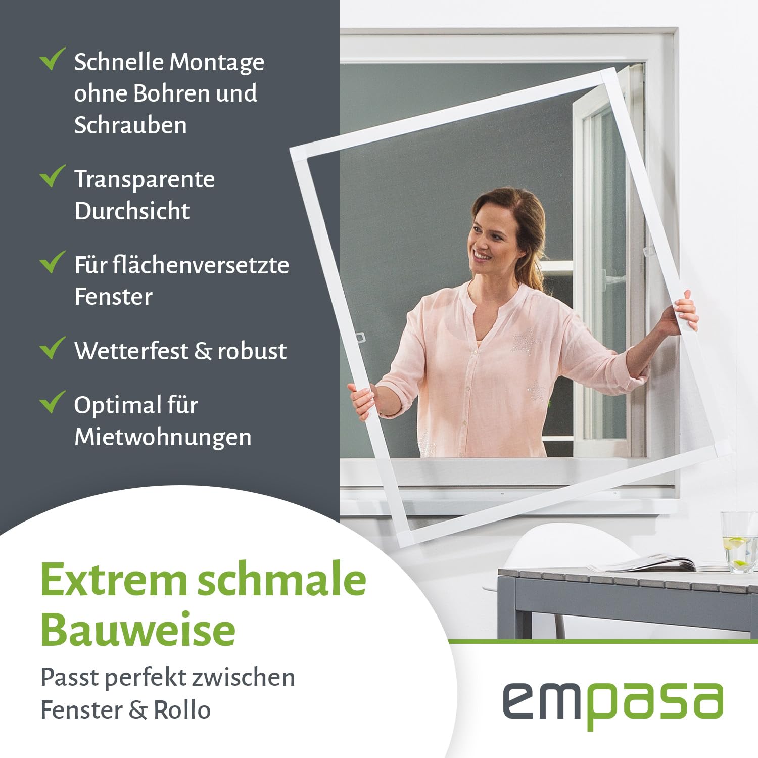 empasa Insektenschutz "FLEX" Fliegengitter Fenster 6