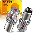 OXILAM 1157 LED Bulbs Brake Lights 3000 Lumens Extremely Bright 2057 7528 7507 BAY15D 1157 LED Bulbs for Tail Lights Brake Lights Brilliant Red, 2PCS