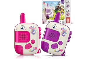 COMEDYFUN Unicorn Walkie Talkies Toys for Girls: Kids Walkie Talkie 2 Pack Unicorn Toys Christmas Birthday Gifts for 3 4 5-7 8 Year Old Girls Toy for 4 5 6 7 8 Year Old Stocking Stuffers for Girls Kids