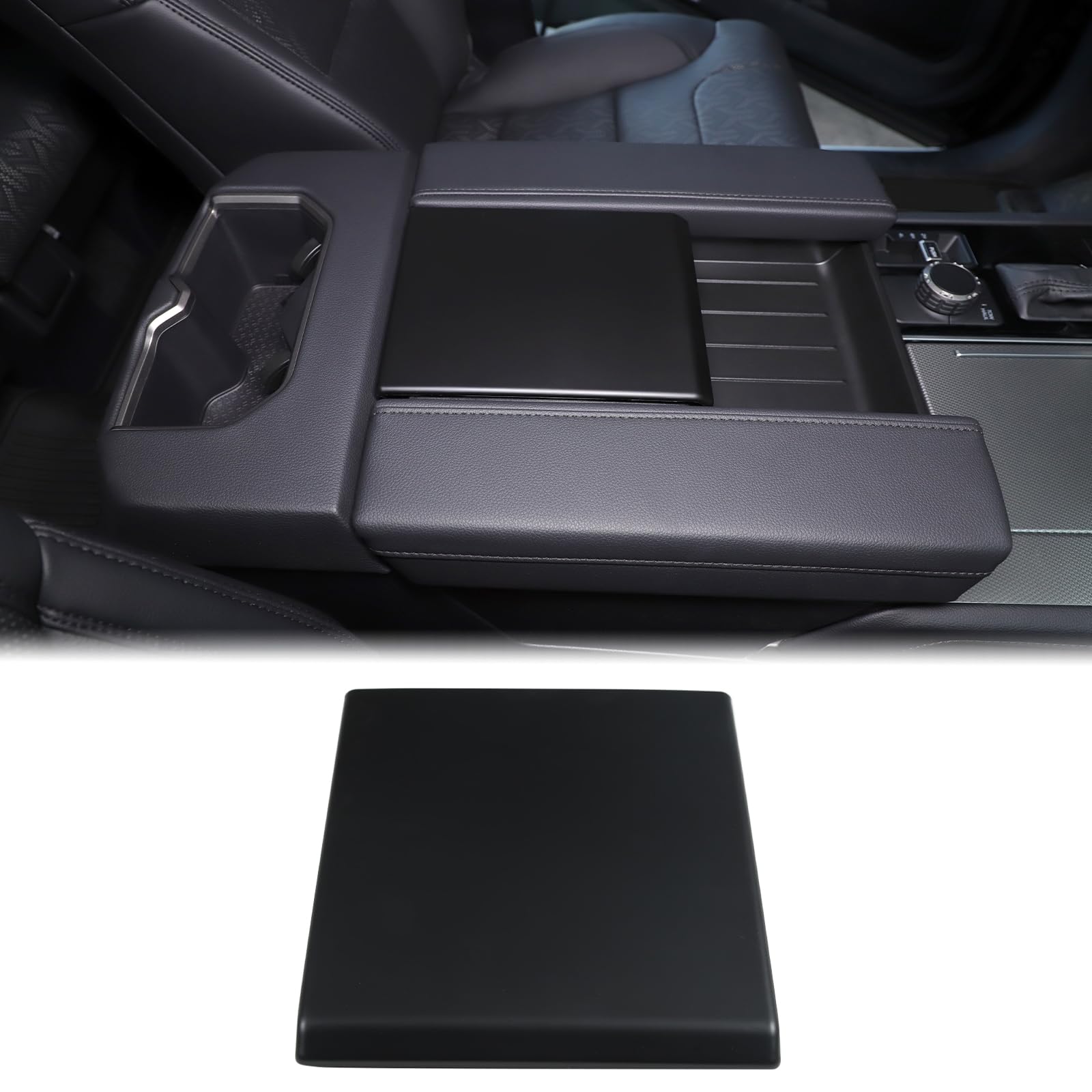 Photo 1 of Car Center Control Armrest Box Storage Box Cover Compatible with Toyota Tundra/Sequoia 2022-2025 Interior Armrest Cover Bowl Trim Cover Armrest Storage Box Slot Cover Accessories High Configuration