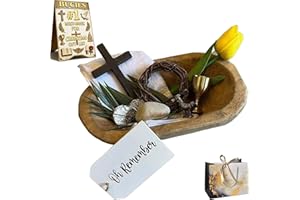 Oh Remember Kit- Symbols of The Easter Resurrection, Handmade Faith Keepsake Set with Wooden Prayer Bowl & Crown of Thorns, H
