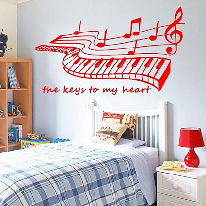 Citazioni Di Frasi Musicali Adesivi Murali Carta Da Parati Autoadesiva Per Bambini Nursery Cameretta Per Bambini Decorazioni Murali Arte Murale Rosso 43 Cm X 73 Cm Amazon It Fai Da Te