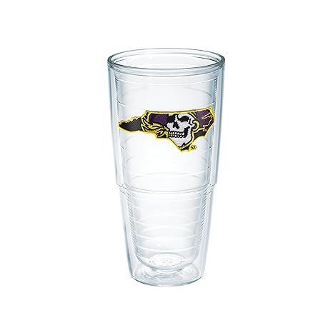 Tervis 1063245 E Carolina Jolly Roger Emblem Individual Tumbler 24 Oz Clear