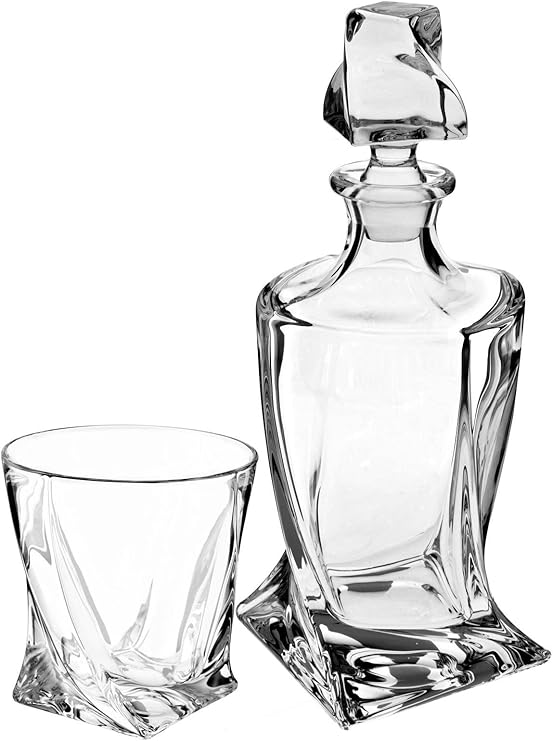 Personalised 850ml Whisky Decanter Set With 2 Glasses Amazon.co.uk