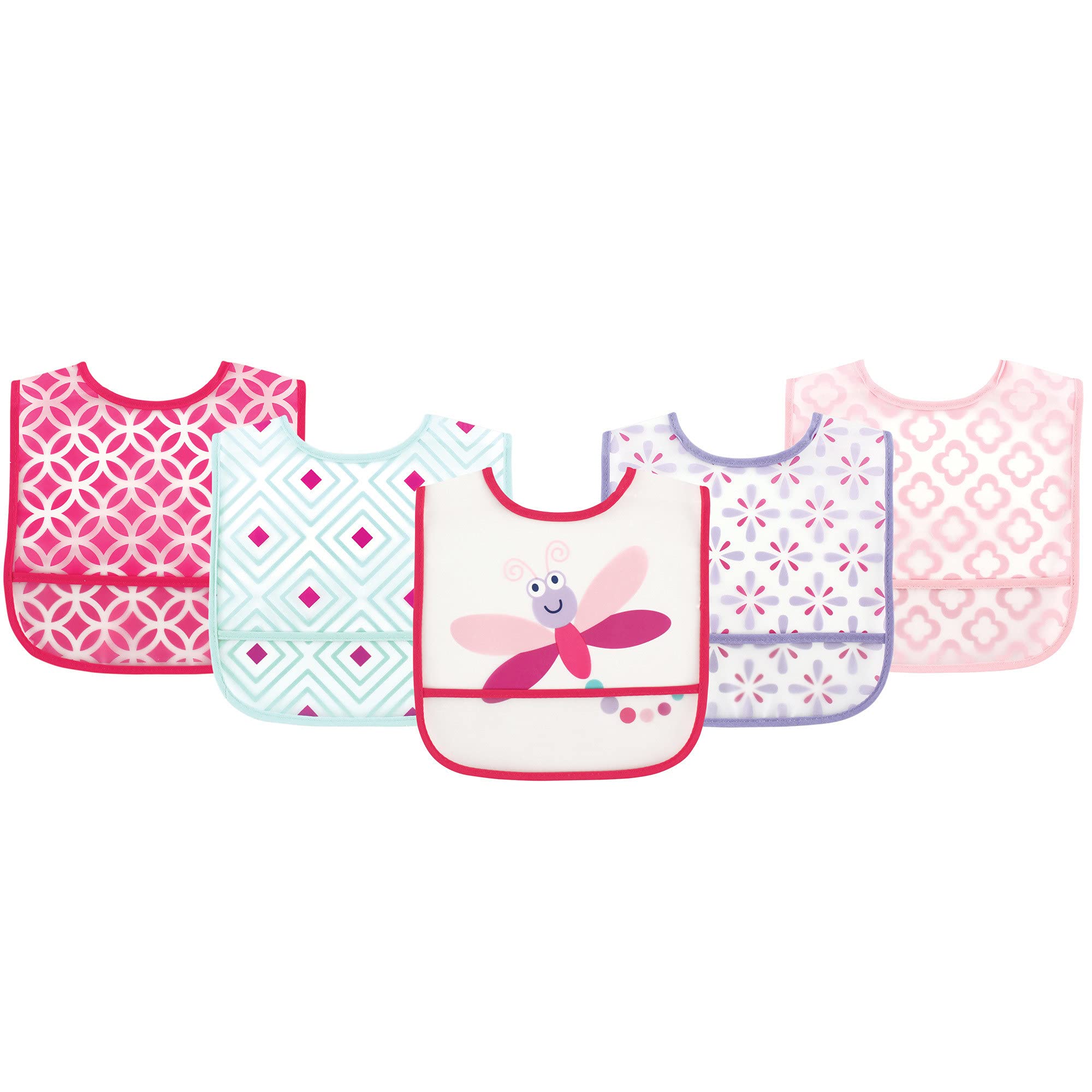 Luvable Friends Unisex Baby Waterproof PEVA Bibs, Dragonfly, One Size