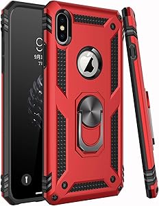 iPhone Xs Max Case,ZADORN 15ft Drop Tested,Military Grade Heavy Duty Protective Cover Hard PC and Soft Silicone Phone Case for iPhone Xs Max 6.5 inch Red