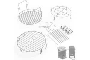 SafBbcue Turkey Fryer Accessory Kit for Char-Broil The Big Easy Accessories, Turkey Fryer Parts Kit with Bunk Bed Basket for Char-Broil The Big Easy Oil-Less Smoker Roaster & Grill Parts