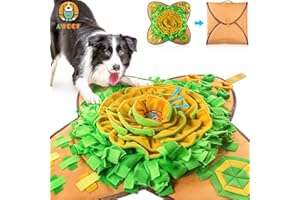 AWOOF Snuffle Mat Pet Dog Feeding Mat, 28''x28'' Interactive Dog Puzzle Toys Encourages Natural Foraging Skills
