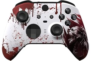 eXtremeRate Blood Zombie Replacement Faceplate Cover for Xbox One Elite Controller Series 2 (Model 1797), Soft Touch Front Ho
