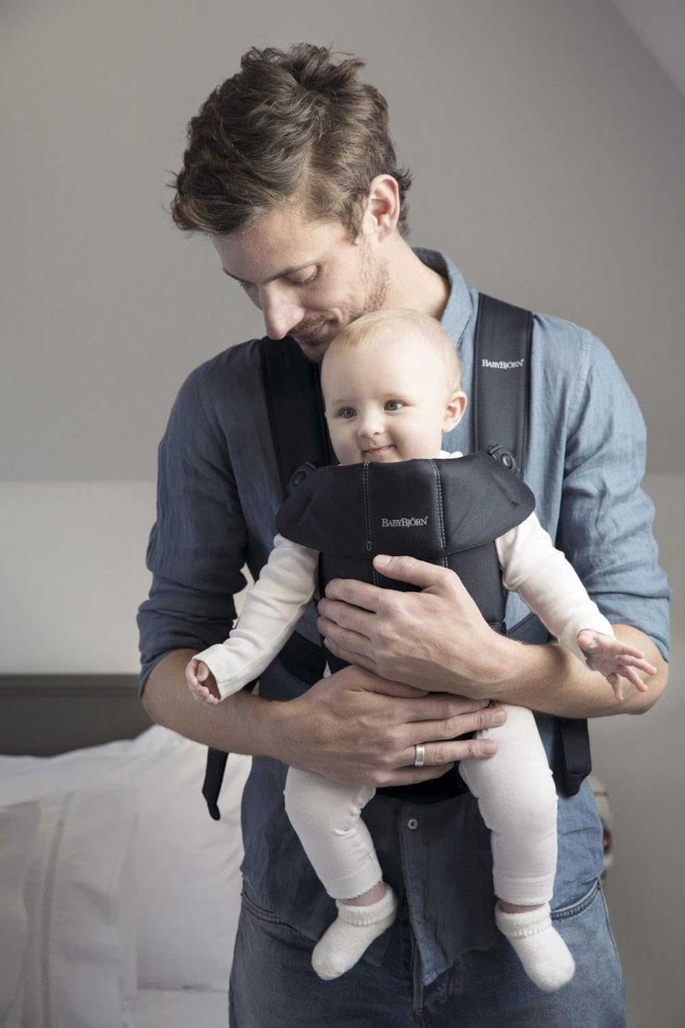 BABYBJÖRN Baby Carrier Mini, Cotton, Black : Baby
