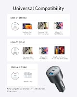 Anker 167.5W Max 3-Port Car Charger USB-C USB-A Cable Included view 7