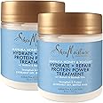 SheaMoisture Hair Mask - Manuka Honey & Yogurt, Hydrate + Repair Protein Power Treatment, Hair Treatment for Dry, Damaged Hair Care with Organic Shea Butter & Castor Oil for Hair, 8 Oz (Pack of 2)