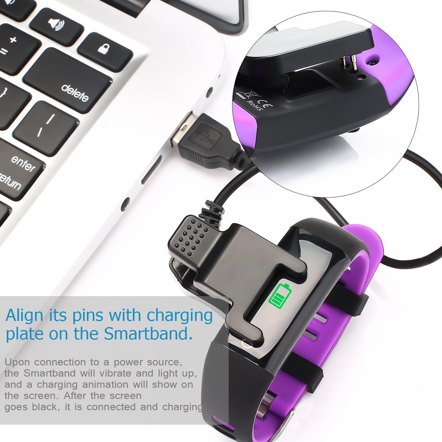 AUNEY Fitness Tracker Color Screen Sport Band Smart Wristband Bracelet Waterproof Bluetooth Activity Heart Rate Sleep Monitor Pedometer sport band for IOS and Android