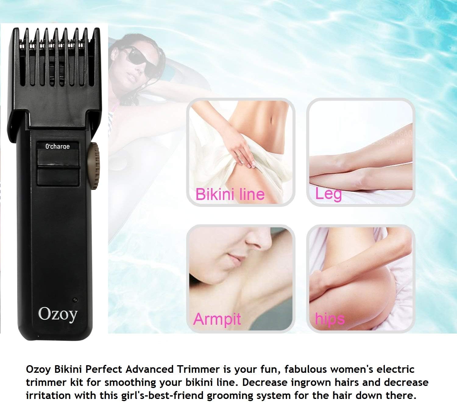 Yuyutsu Sensitive Touch Electric Expert Private Part and Underarms Eyebrows Bikini Shaper Hair Removal Trimmer for Women