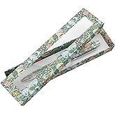 RainCaper Luxury Ballpoint Pen with Gift Box Set, Black, Fine Art Fancy Designer Pen for Women & Men (William Morris Golden Lily)