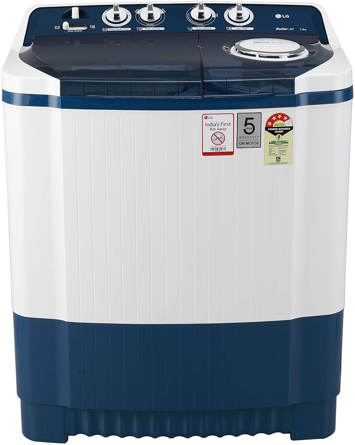 5 Star SemiAutomatic Top Loading Washing Machine Whirlpool 9 Kg
