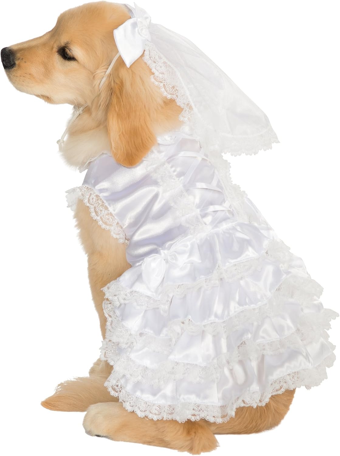 Official Rubie's Bride Dog, Wedding Pet Costume, Size Large Halloween Halloween, As Shown