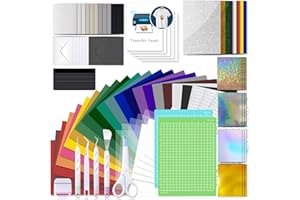 Cutaswish The All-in-One Bundle for Joy Xtra - 92pcs Accessories Kit with HTV Vinyl, Adhesive Vinyl, Transfer Tape, Cutting Mat, Weeding Tools, Card Kit for DIY Craft Projects
