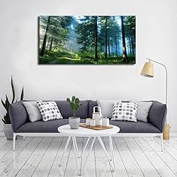 Green Forest Canvas Wall Art Living Room Wall Decor