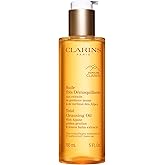 Clarins Total Cleansing Oil | Removes Long-Wearing, Heavy and Waterproof Makeup and Pollutants | Preserves Skin's Microbiota | Easy Rinse | Safe For Use On Face, Eyes and Lips | Dermatologist Tested