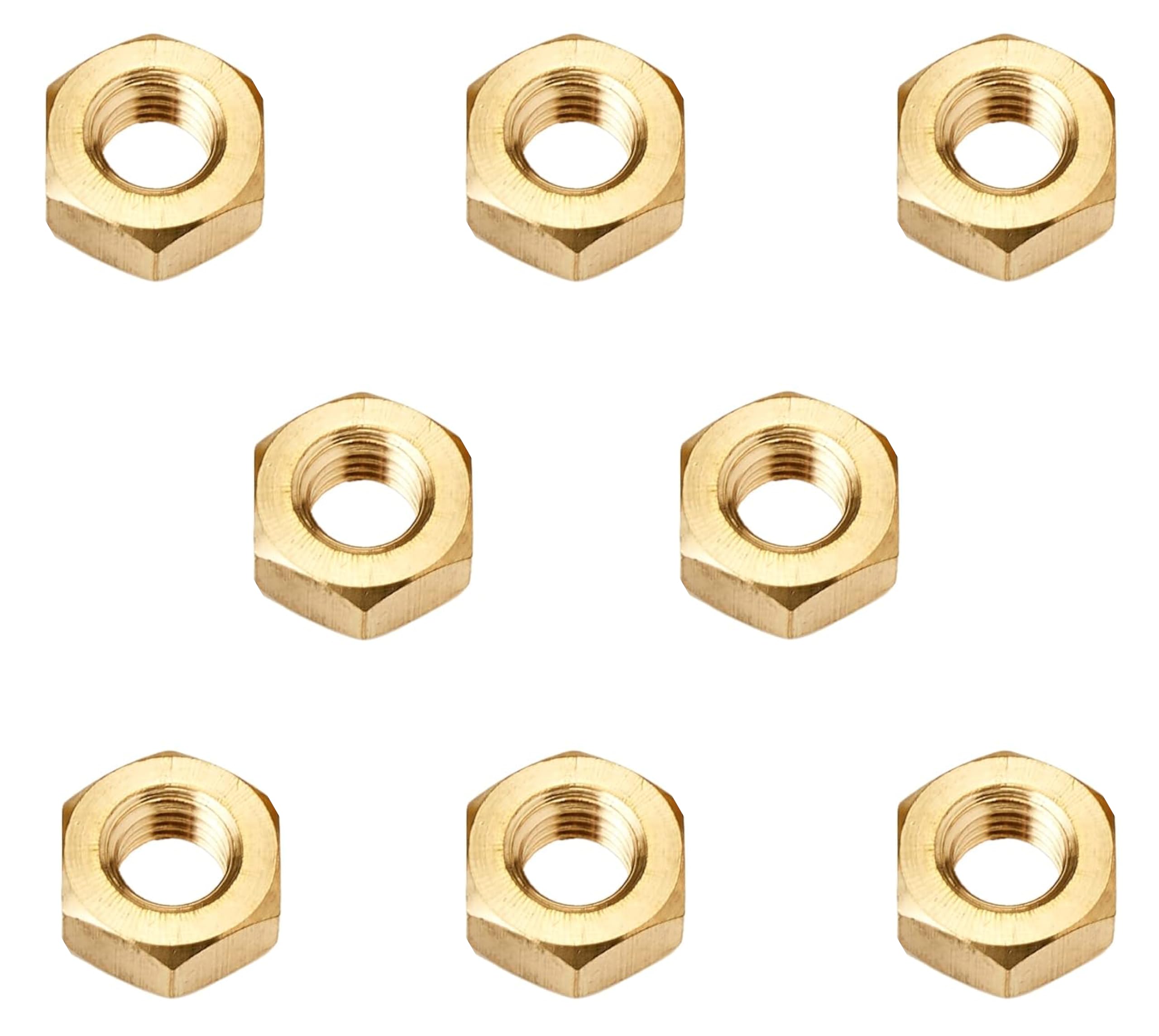 Metric Hexagonal (Hex) Full Nuts Solid Brass Various Sizes And Quantities M3 - M19