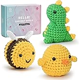 Crochet Kit for Beginners, Crochet Starter Kits for Adults Amigurumi Craft Knitting Crochet Kits with Step-by-Step Video Tuto