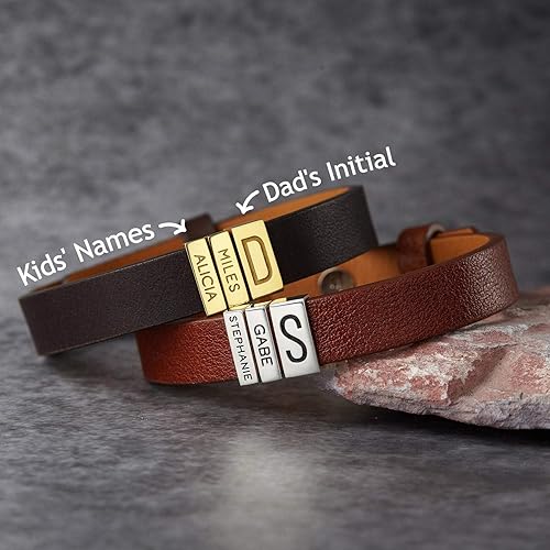 personalized dad bracelet