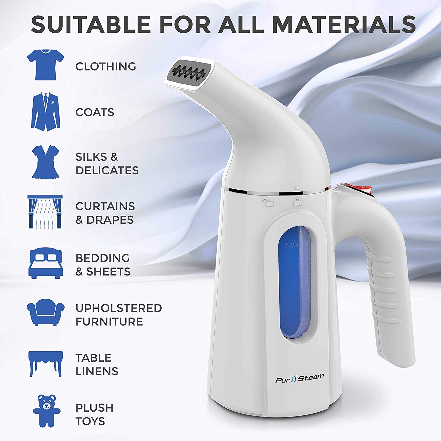 Polar White Highest Quality PurSteam PS550 Steamer for Clothes Fastest